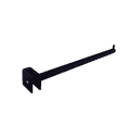 Percha Para Barra Rectangular 30 Cm Negro 1 Clavo