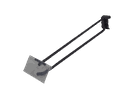 双线灰色带标价牌卡扁管钩 Gancho Doble Gris Con Portaprecio para El Tubo Rectangular 35cm 7mm 