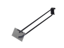 Gray Hook with Price Holder for Rectangular Tube 35 cm 7 mm