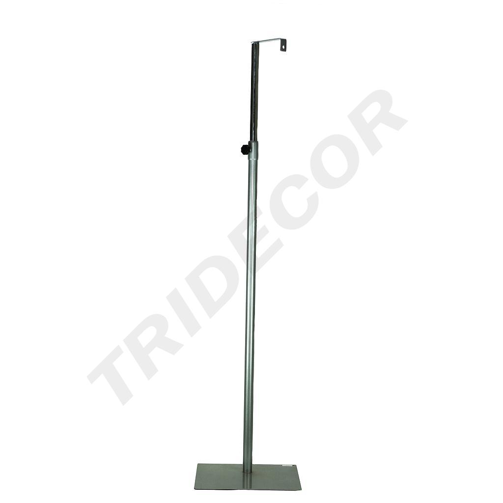 Base de Metal Cromado Ajustável para Bustos Pendurados
