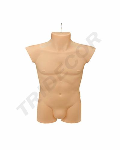 Busto masculino de plástico cor de carne