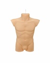 Buste masculin en plastique couleur chair