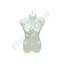 Silueta Busto De Mujer Con Percha En Plástico Blanco