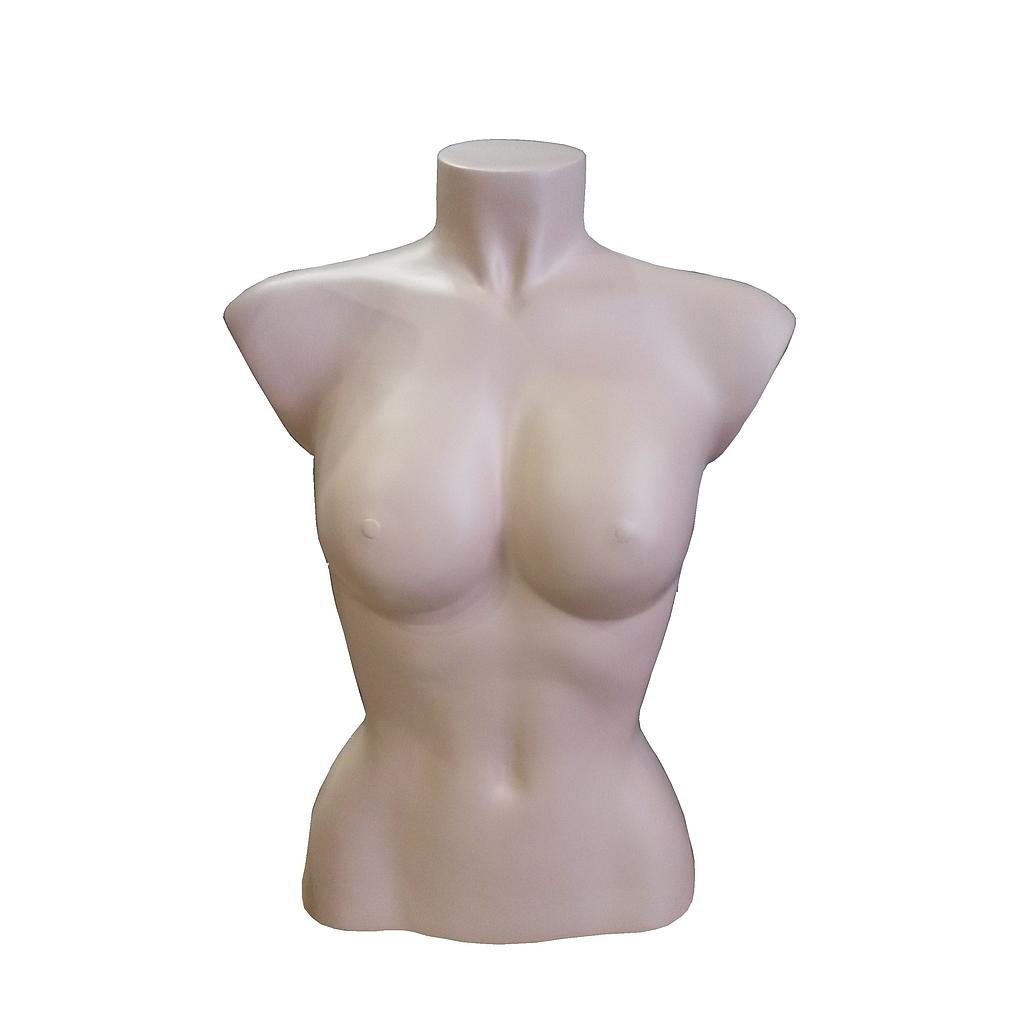 Busto feminino curto, cor de carne