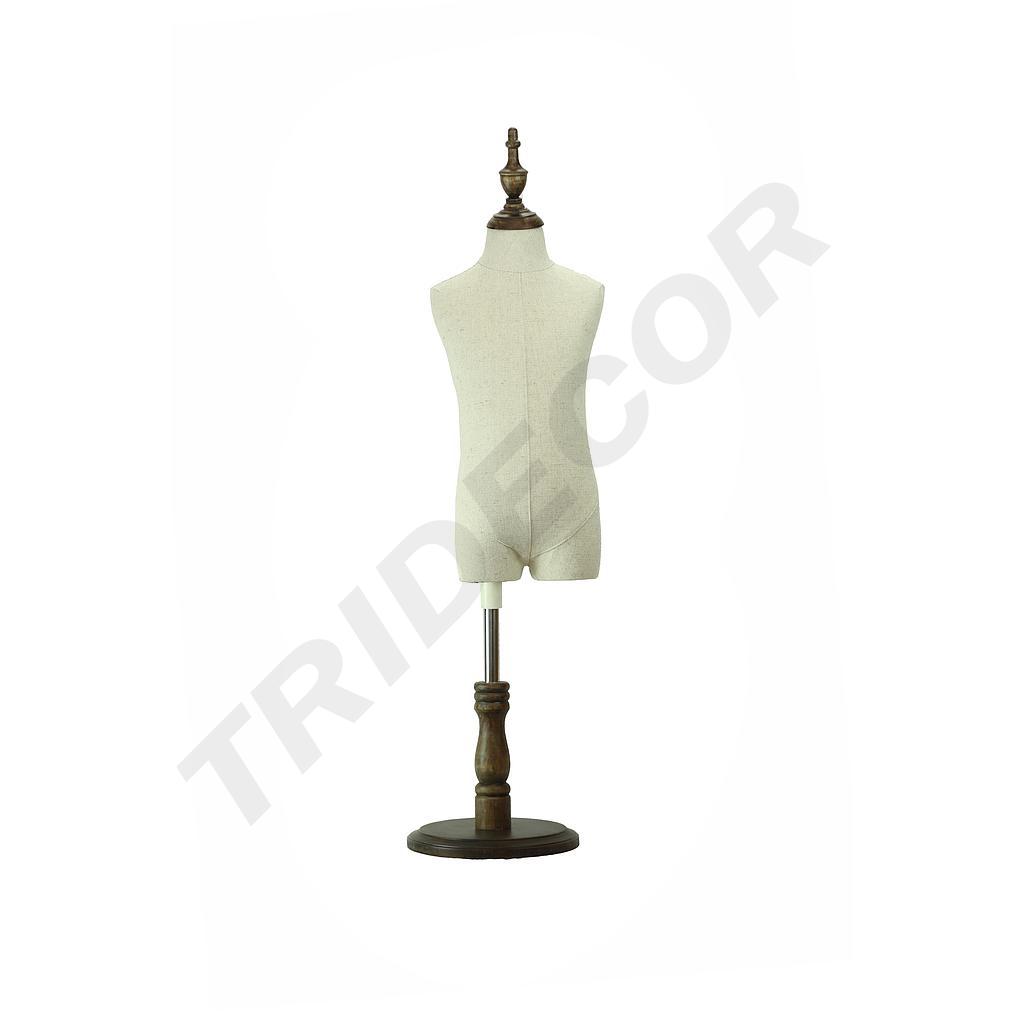 Bust de copil din material ajustabil cu picior de lemn
