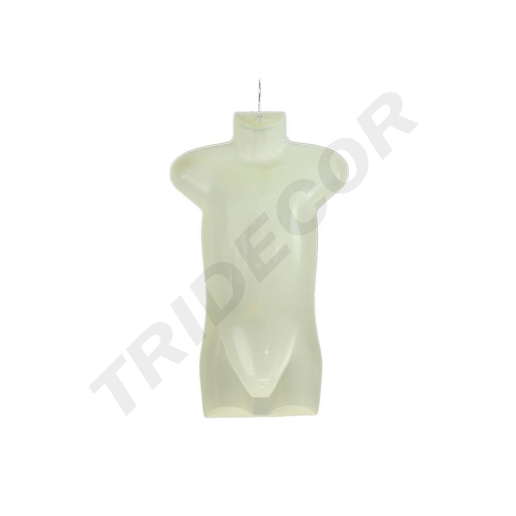 Busto di Bambino in Plastica Bianca