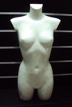 Woman bust in white gloss fiberglass