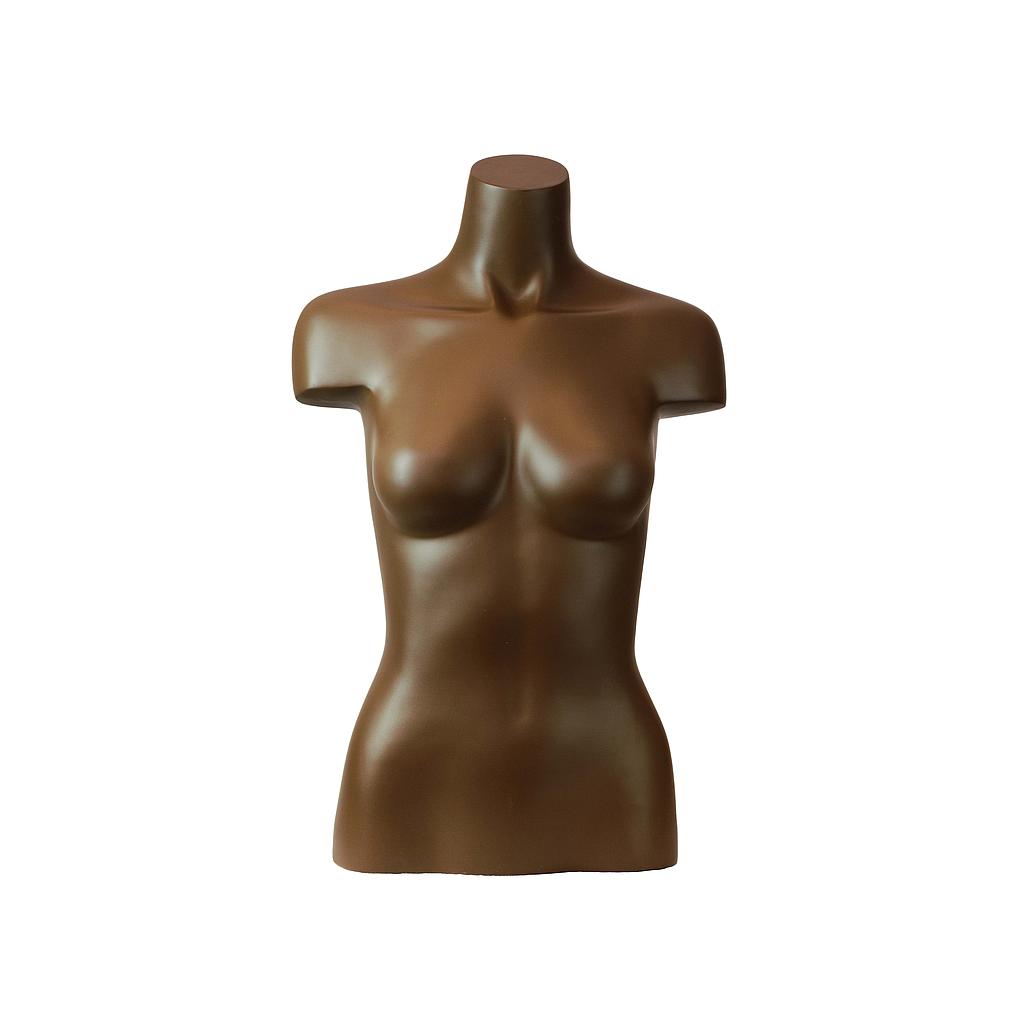 Brown Fiberglass Woman Bust