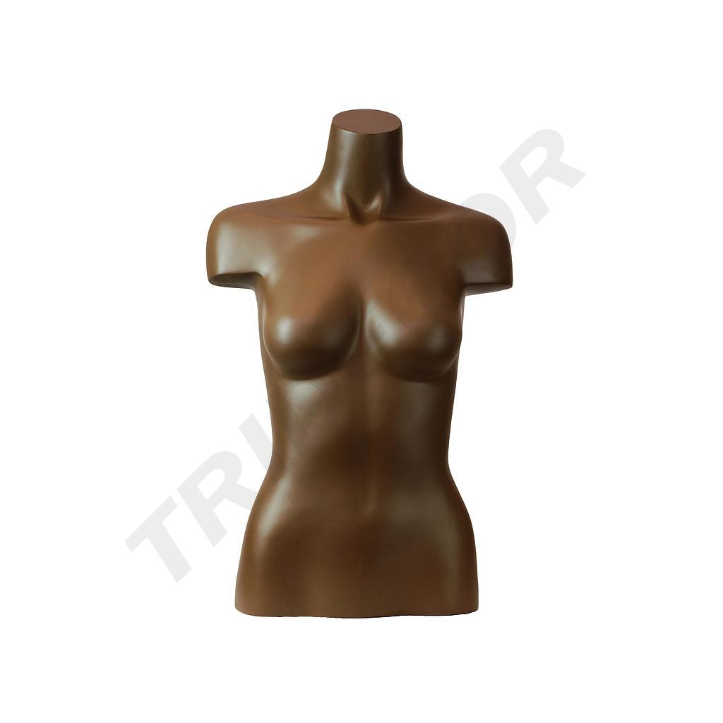 Busto de Mulher em Fibra de Vidro Castanho