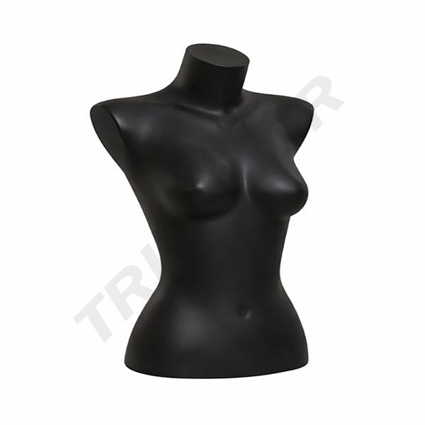 Buste de femme en plastique noir