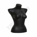 Busto de mulher em plástico preto