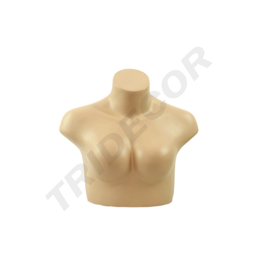Busto de meio corpo de uma mulher cor de carne