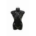 Black plastic woman bust