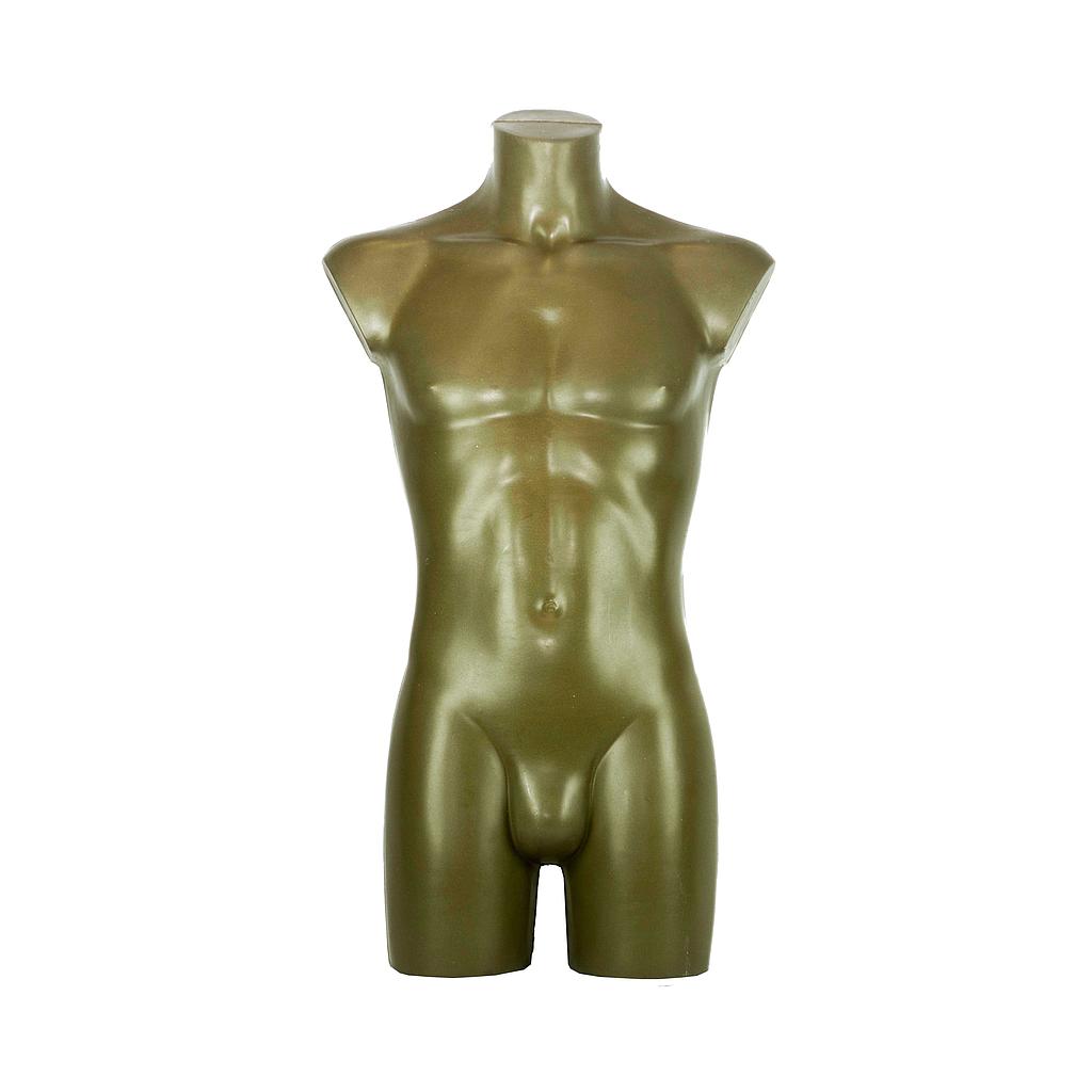 Gray Green Plastic Medium Man Bust