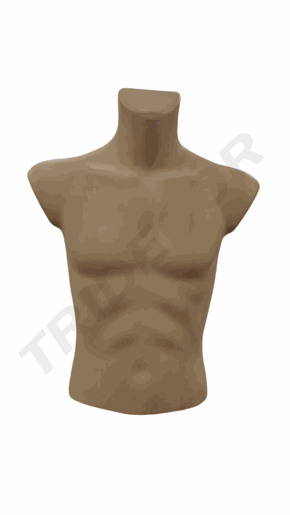 Flesh-colored polyethylene man bust