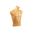 Flesh-colored polyethylene man bust