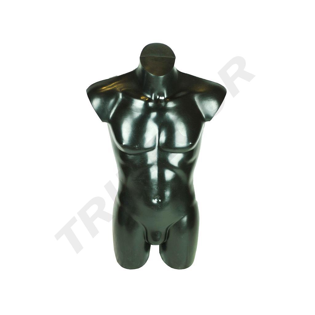 Black plastic medium man bust