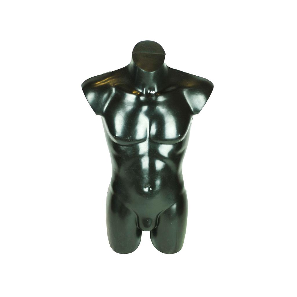 Maniquí Busto De Hombre Plástico Negro 90 Cm