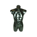 Black plastic medium man bust