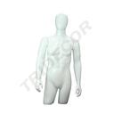 Bust masculin complet din fibra de sticla lacuita alb