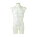 Busto Masculino Blanco De Plástico De Tamaño Mediano