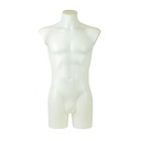 Maniqui Busto de Hombre en Plástico Blanco
