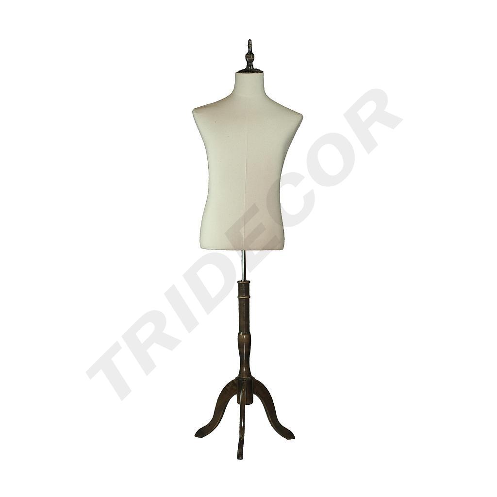 Buste, base en bois foncé