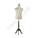 Buste, base en bois foncé