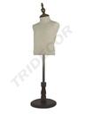 Busto Infantil En Lino Con Base De Madera