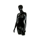 Full woman bust in black gloss fiberglass