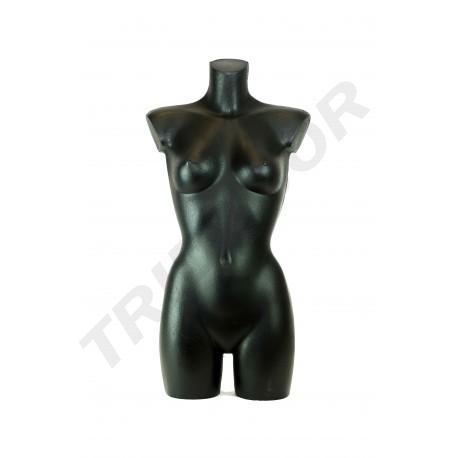 Buste de femme longue en plastique noir