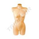 Busto di mezzo corpo di una donna color carne