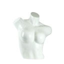 Woman bust in shiny white fiberglass