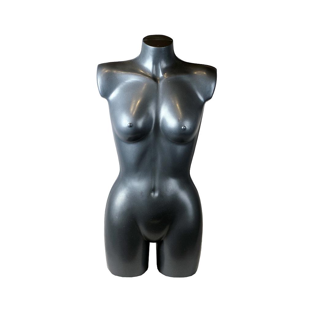 Buste de femme en plastique gris