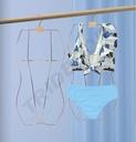 bikini成人泳衣架Percha Silueta Mujer de Metal Dorado Con Detalles