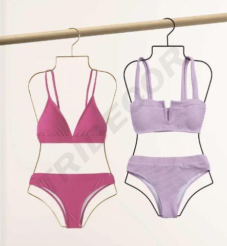 成人女泳衣架Percha Silueta Mujer de Metal Dorado Simple