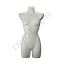 Maniquí Busto Medio Cuerpo de Mujer Blanco Mate