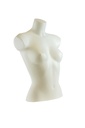 White plastic half-body bust of a woman