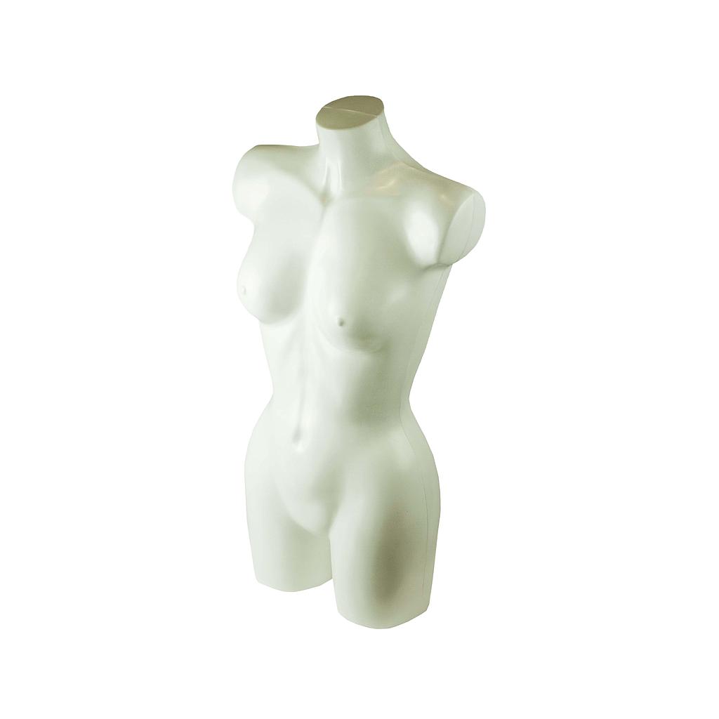 Buste de femme en plastique blanc