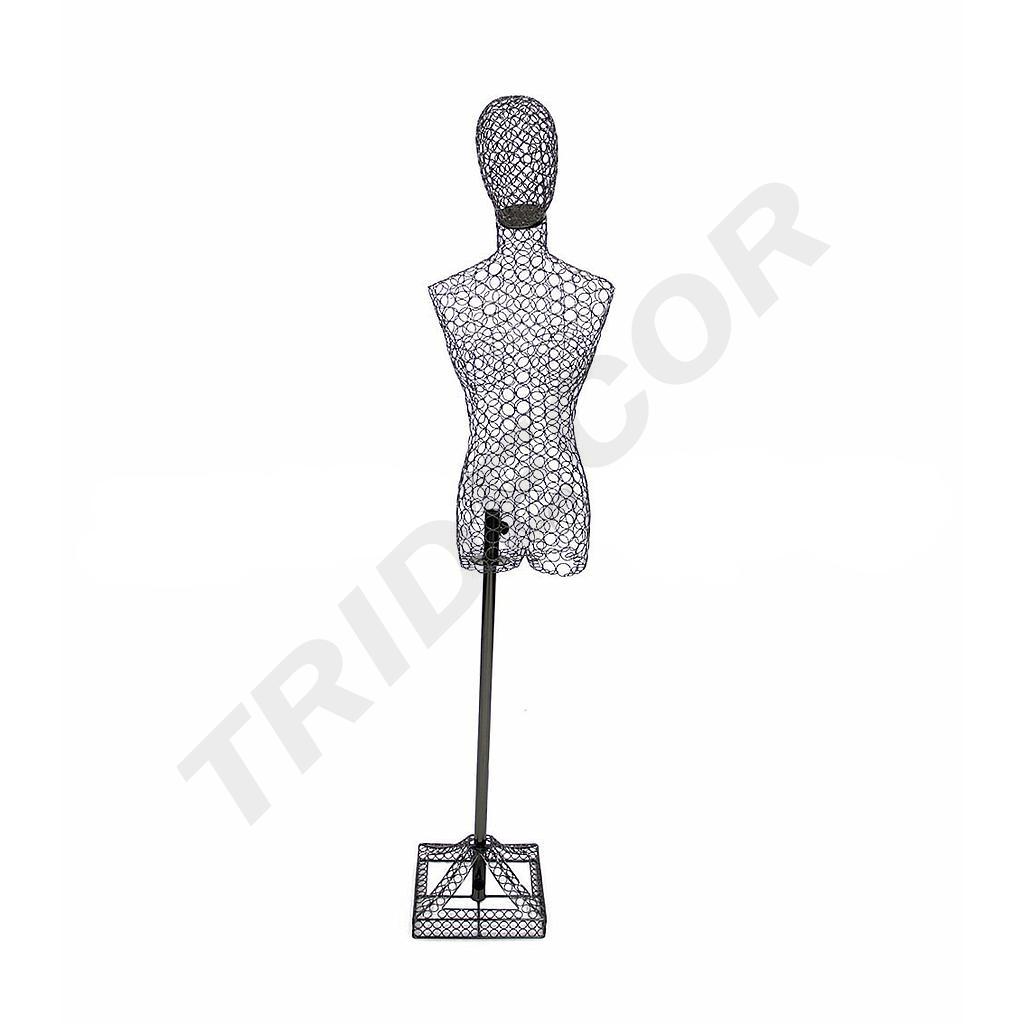 Busto De Mujer Metálico Color Negro
