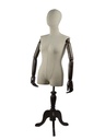 Busto de Mujer en Lino con Cabeza y Brazos Articulados