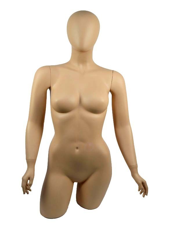 Maniquí Busto Femenino Con Brazos Color Carne