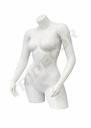 Buste de femme avec bras, blanc brillant