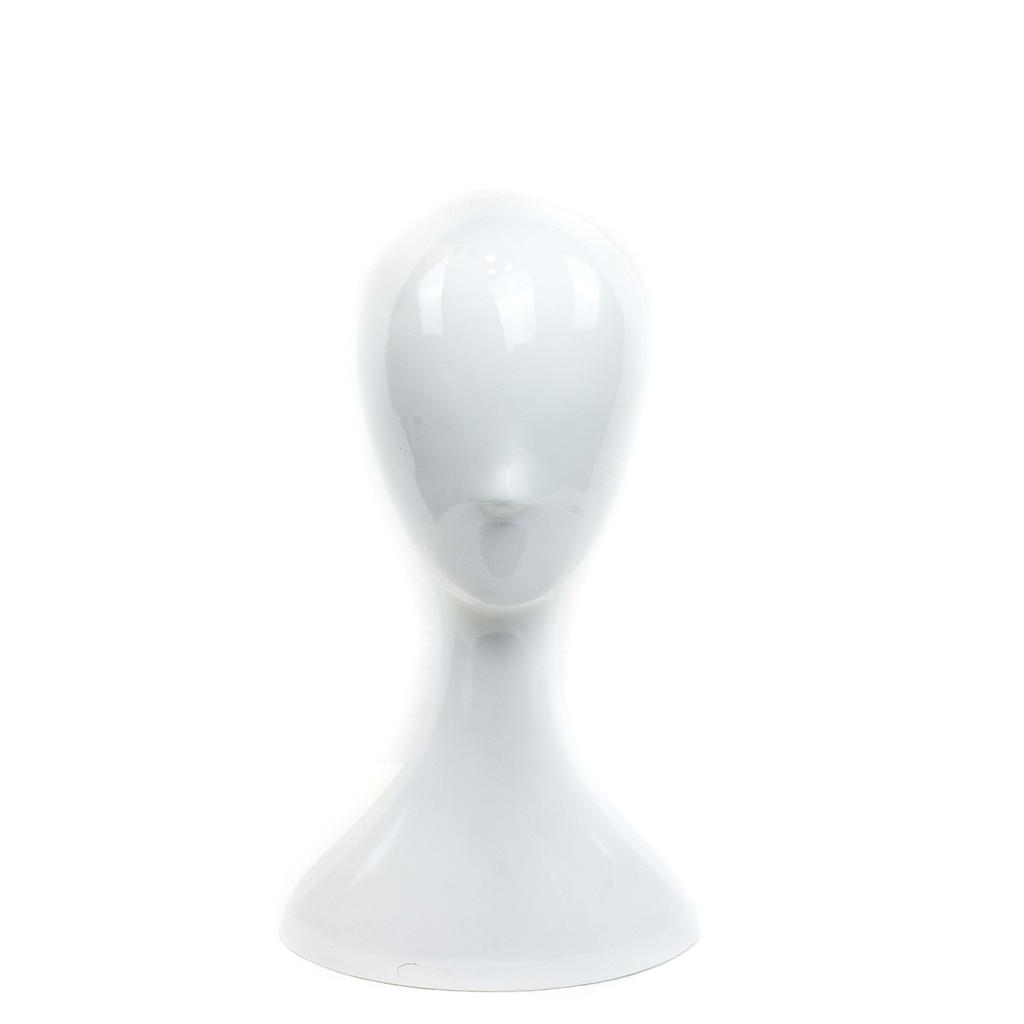 Cabeça de uma mulher laqueada de branco