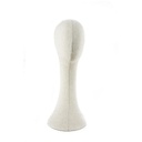 Cabeza De Mujer En Tela De Lino Beige Circunferencia De 52 Cm