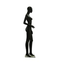 Mannequin femme noir mat avec des détails et des cheveux