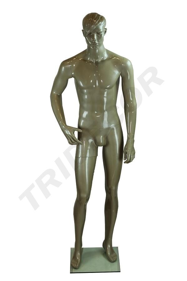 Champagne Lacquered Fiberglass Male Mannequin