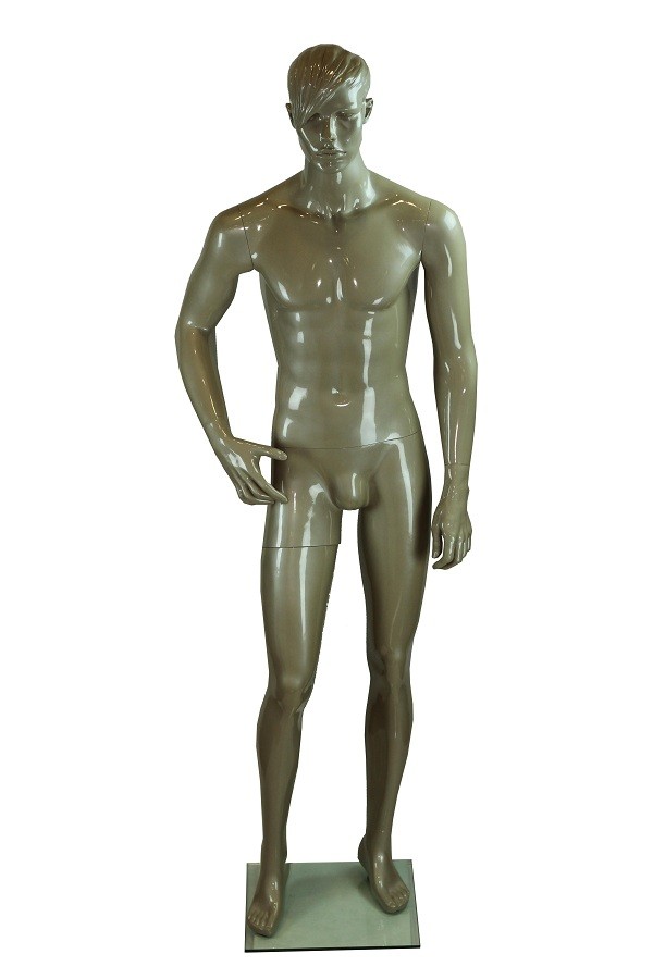 Champagne Lacquered Fiberglass Male Mannequin