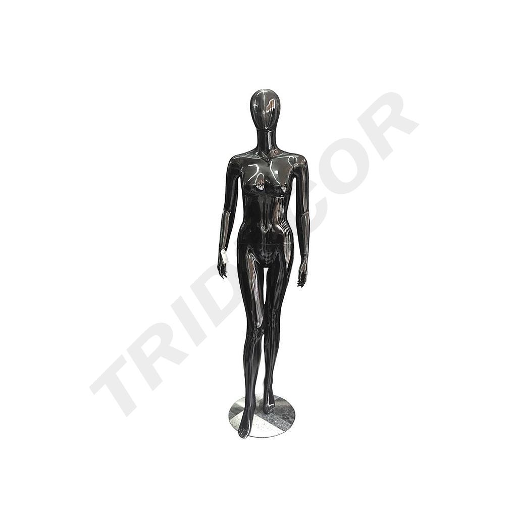 Maniquí De Mujer Abstracto Color Negro Brillo