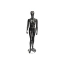 Fiberglass Female Mannequin in Glossy Black Without Features